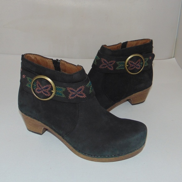 DANSKO Mina Bootie Embroidered Strap Nubuck 37 - Picture 3 of 8